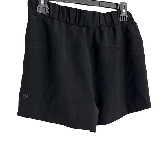 Lululemon On The Fly Shorts Black Women’s 6 Elastic Waist Drawstring Pocket - Picture 4 of 6
